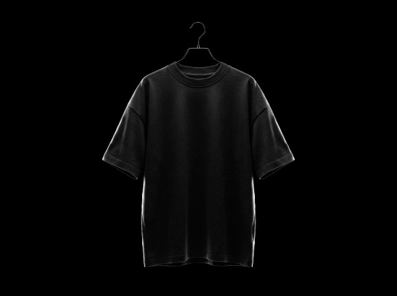HEAVYTEE Heavyweight Black T-Shirt